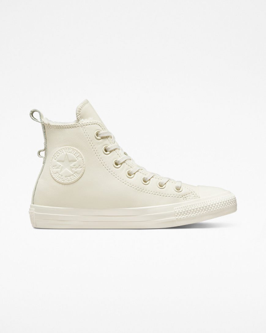 Tenisky Vysoke Converse Chuck Taylor All Star Podsite Kozene Damske Béžové | SK M11ZRQ0